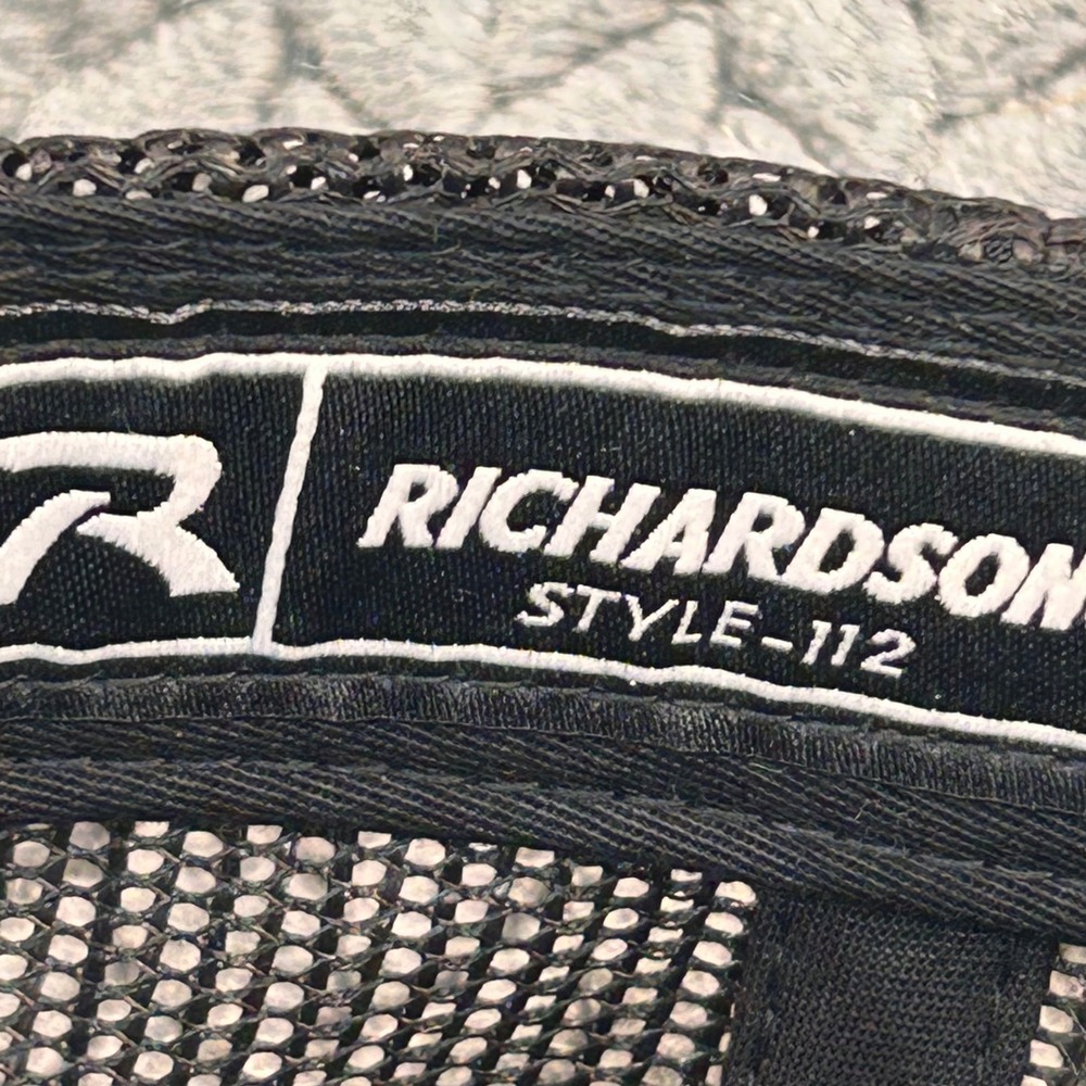 Knight Port & Rail Services Mens Black Richardson 112 Trucker Hat Snapback OSFM - Picture 8 of 13